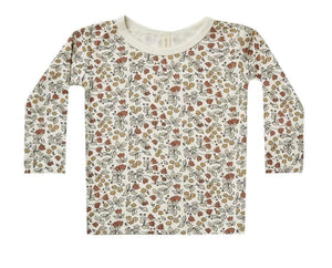 Long sleeve Bamboo Floral Tee - Quincy Mae