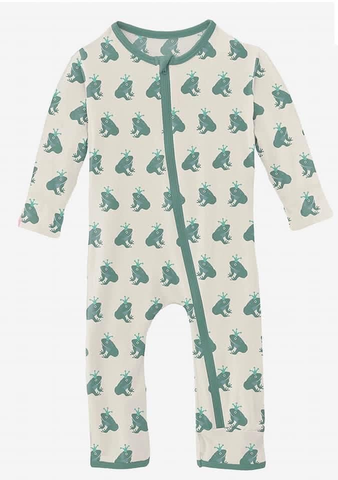 Natural Frog Prince Zipper Coverall